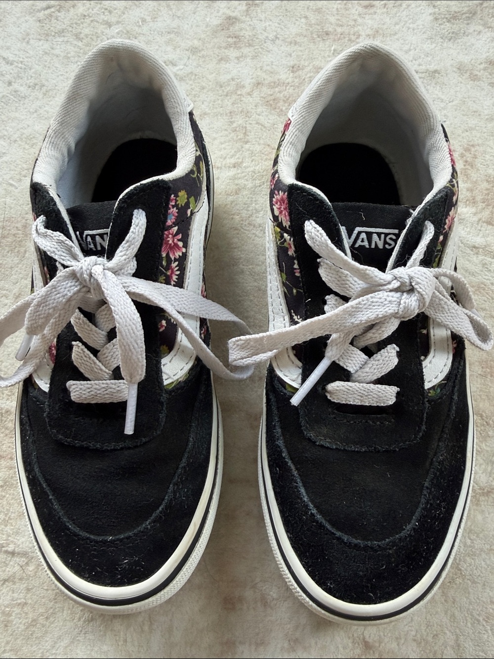 Vans Kids Black Floral Sneakers